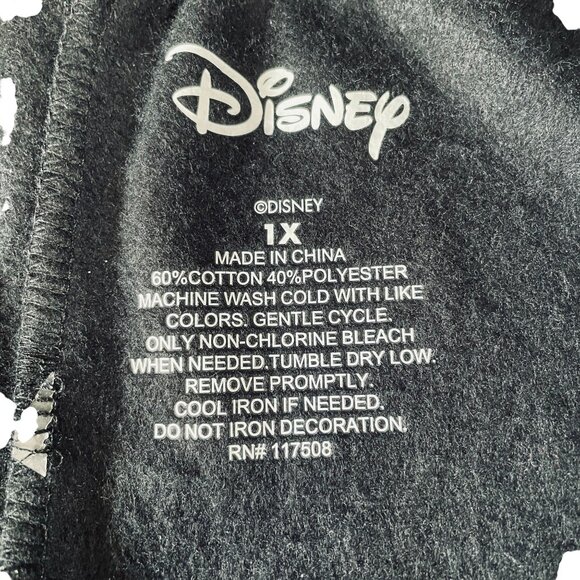 Disney Mickey Mouse Jogger Pants Black Red White Stripe Womens Plus 1X Lounge - Picture 3 of 8